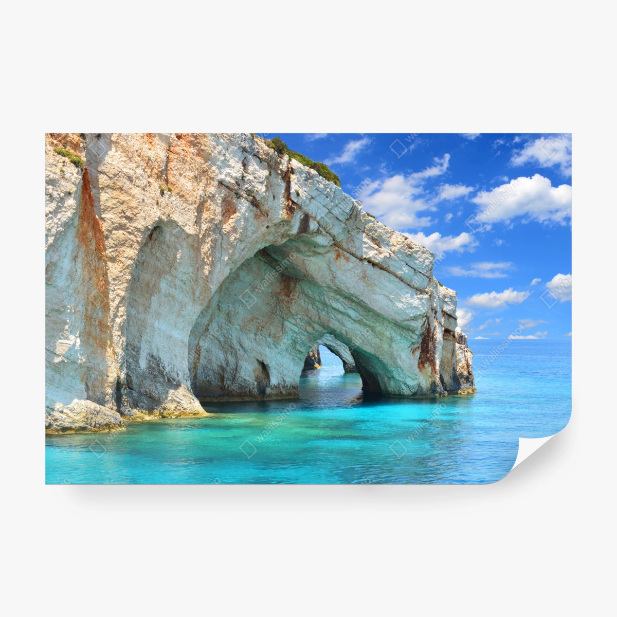 Fototapete blaue höhlen von Zakynthos – Wallnifity®