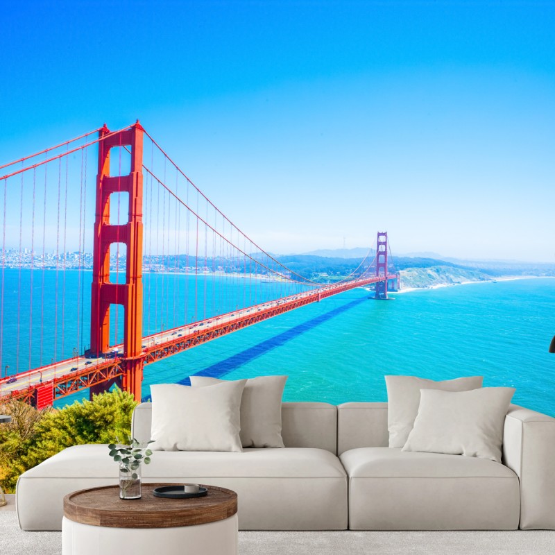 Fototapete Golden Gate Bridge über der bucht von San Francisco – Wallnifity®