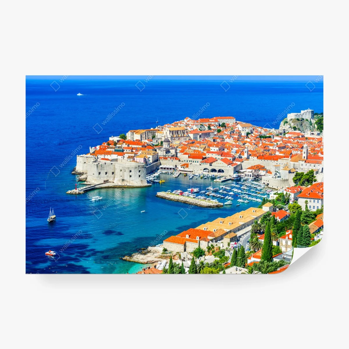 Fototapete Dubrovnik panorama der altstadt – Wallnifity® Fototapete Dubrovnik panorama der altstadt – Wallnifity®