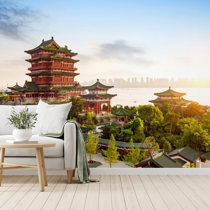 Fototapete Tengwang-Pavillon bei sonnenaufgang – Wallnifity®