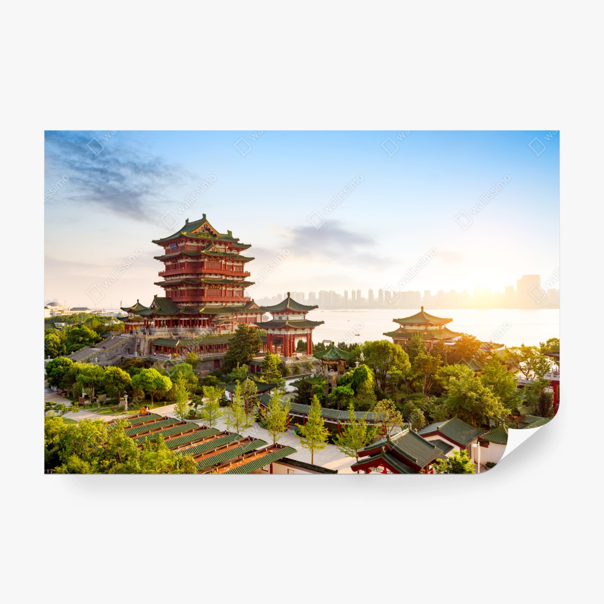 Fototapete Tengwang-Pavillon bei sonnenaufgang – Wallnifity®