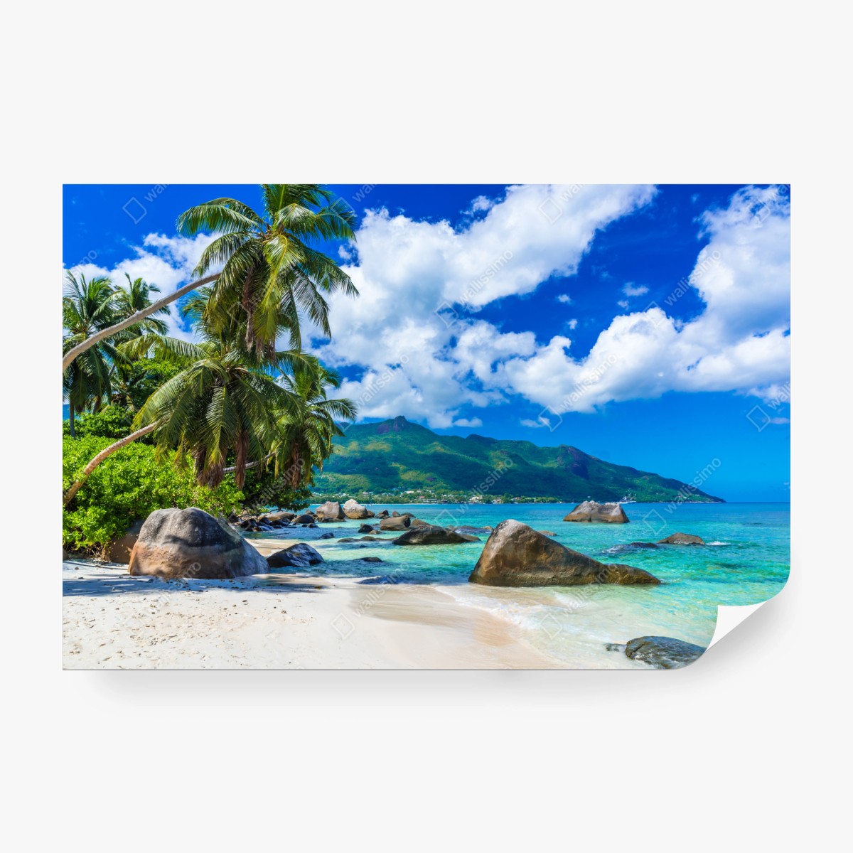 Fototapete Baie Beau Vallon tropischer strand – Wallnifity®