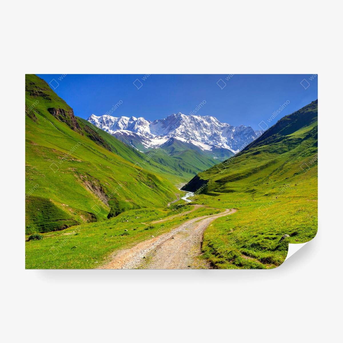 Fototapete majestätischer blick auf Shkhara von Ushguli – Wallnifity®