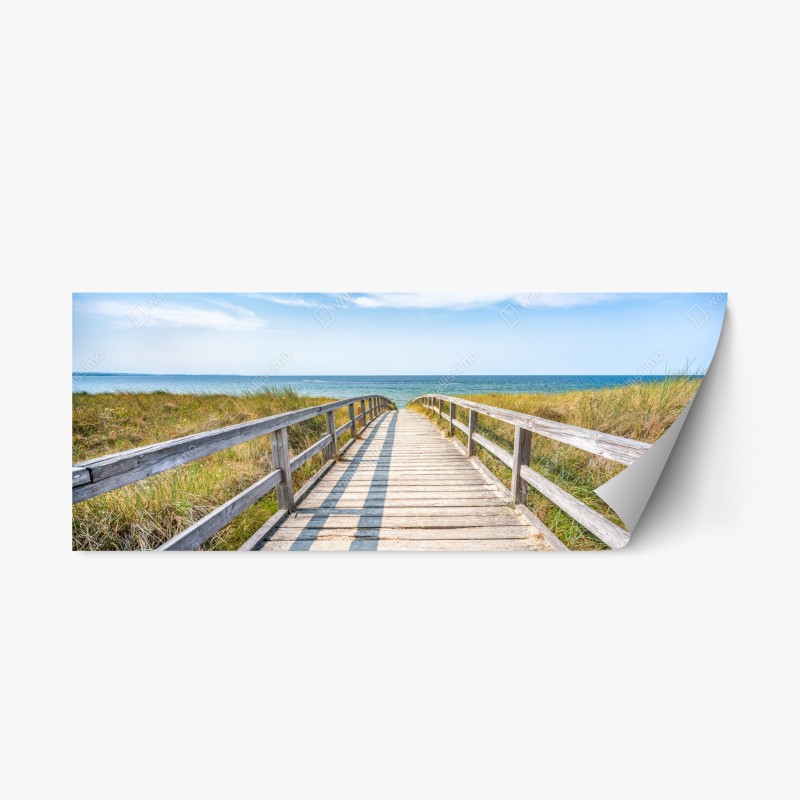 Repositionierbarer Aufkleber alpenberg spiegelung über stillem see – Wallnifity®