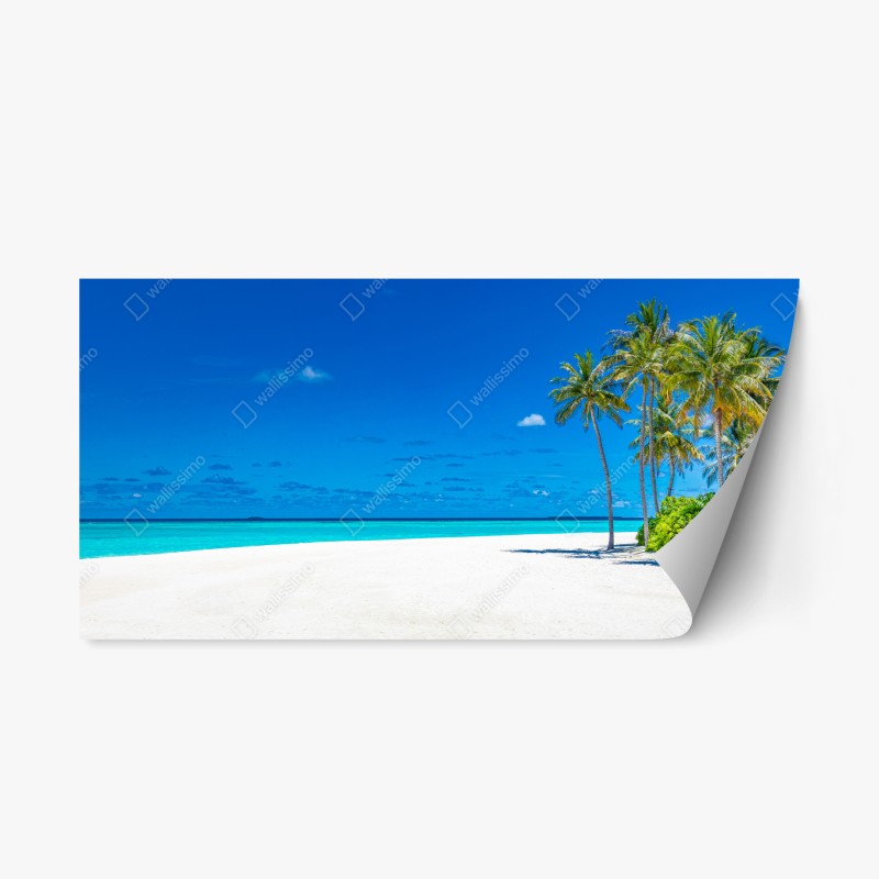 Repositionierbarer Aufkleber tropischer türkisstrand