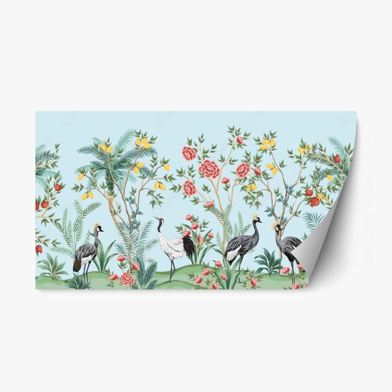 Repositionierbarer Aufkleber sonnenuntergangspfad auf berggrat über see und tal – Wallnifity®