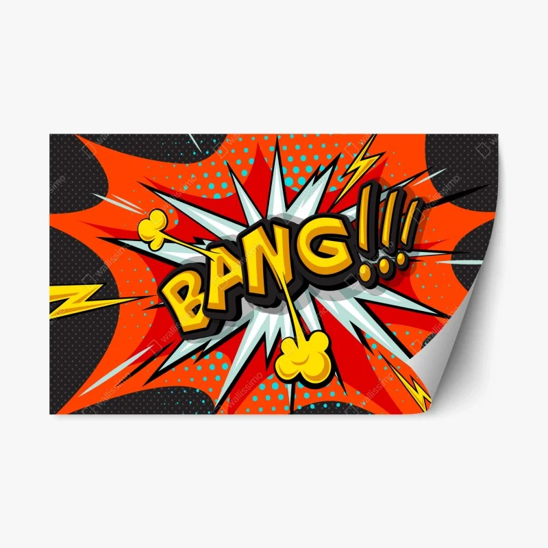 Repositionierbarer Aufkleber comic-explosion im pop-art-stil – Wallnifity®
