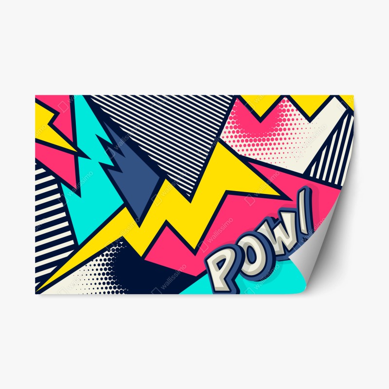 Repositionierbarer Aufkleber comic pop art explosion