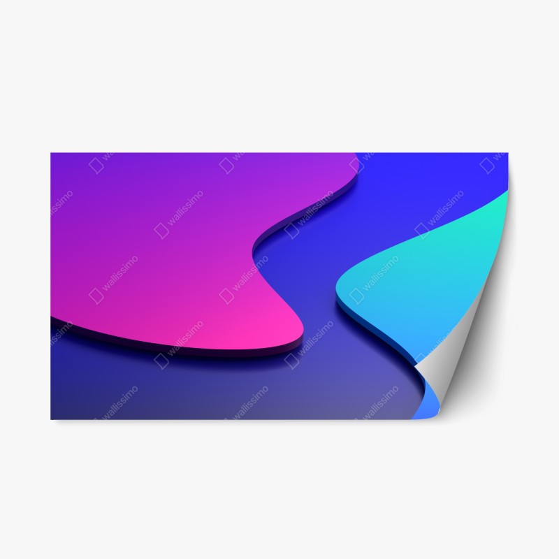 Repositionierbarer Aufkleber zartes beiges muster mit vögeln und ästen – Wallnifity®