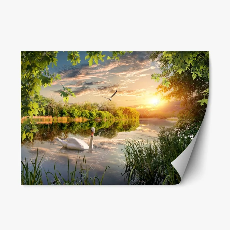 Repositionierbarer Aufkleber üppiges grünes farnlaub – Wallnifity®