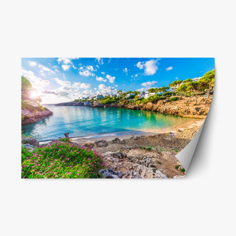 Repositionierbarer Aufkleber gewelltes architekturmotiv in graustufen – Wallnifity®