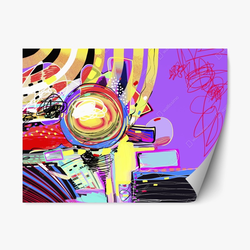 Repositionierbarer Aufkleber vintage collage mit bieretiketten – Wallnifity®