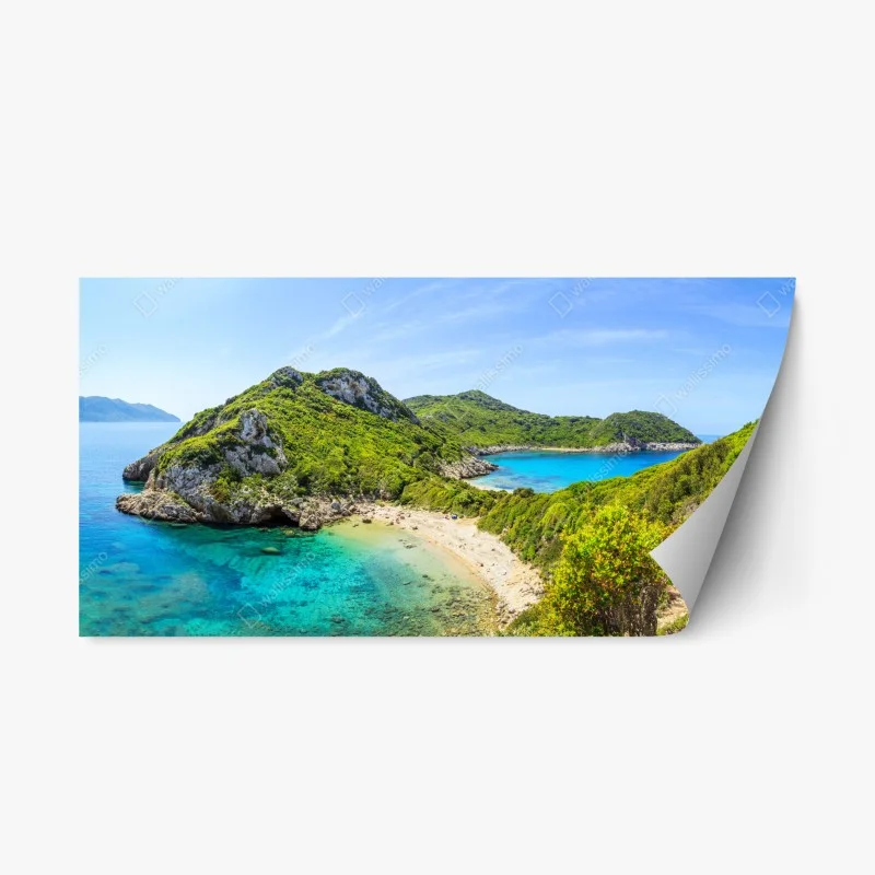 Repositionierbarer Aufkleber japanisches blaues seigaiha-wellenmuster – Wallnifity®