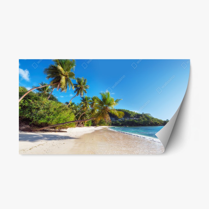 Repositionierbarer Aufkleber pastell türkis marokkanisches fliesenmuster – Wallnifity®