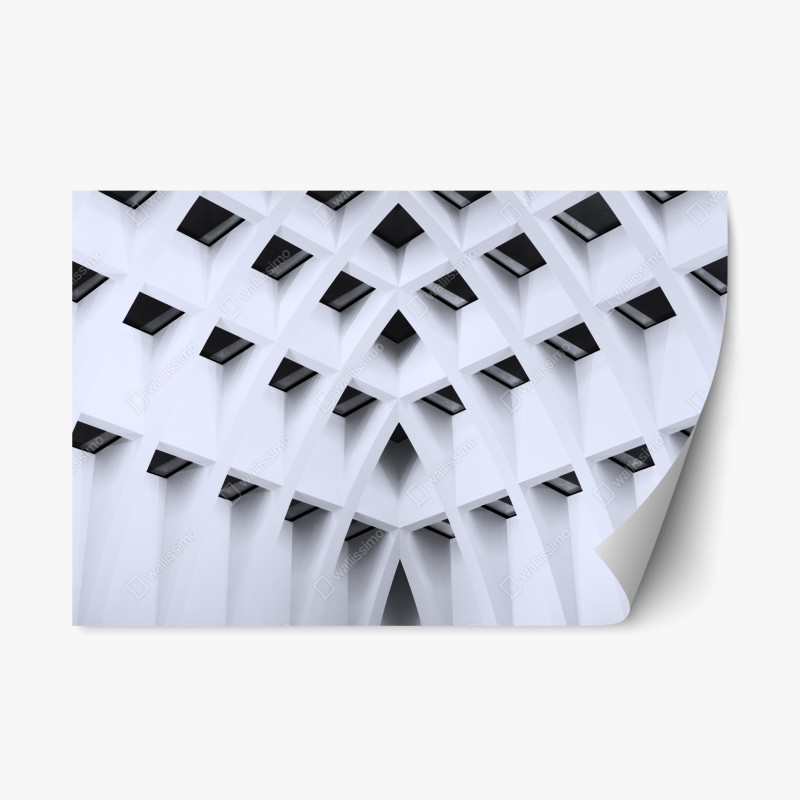 Repositionierbarer Aufkleber buntes mediterranes kliffdorf am meer – Wallnifity®