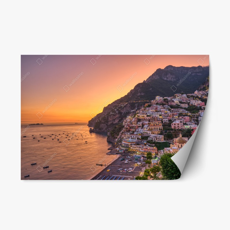 Repositionierbarer Aufkleber türkis wellenmuster für das interieur – Wallnifity®