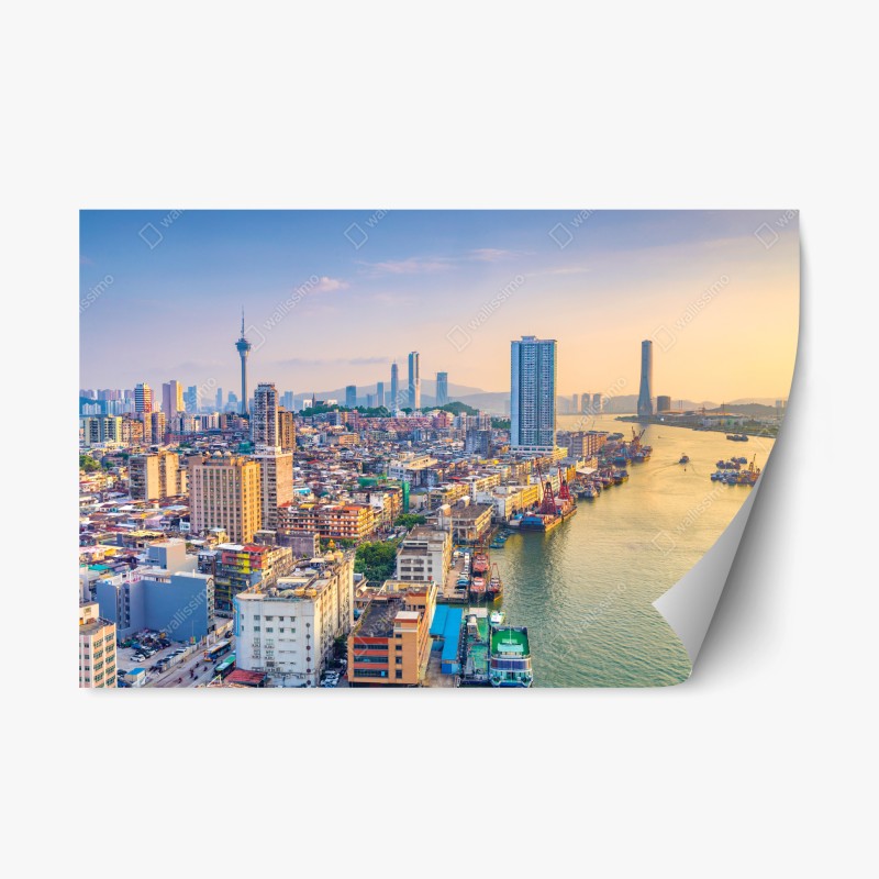 Repositionierbarer Aufkleber üppiges grünes farnlaub – Wallnifity®