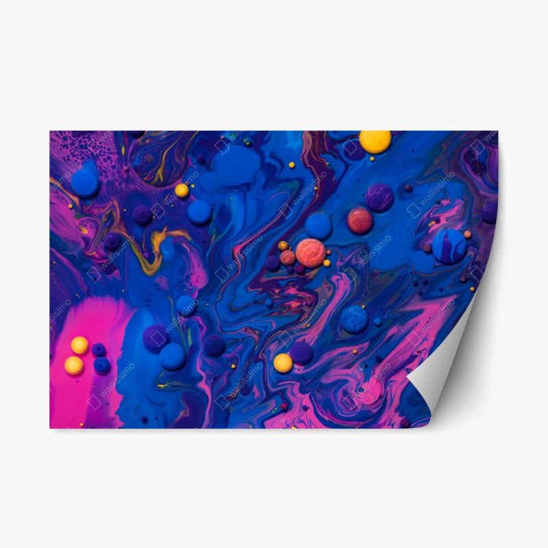 Repositionierbarer Aufkleber sonnenaufgang über tulpenfeldern in den Niederlanden – Wallnifity®