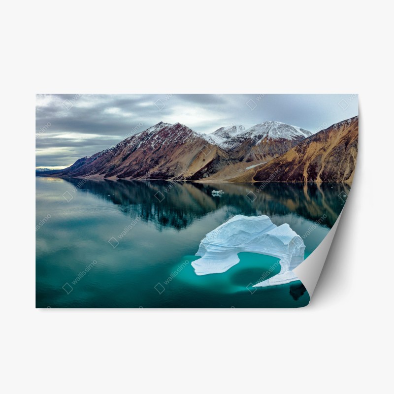 Repositionierbarer Aufkleber gewelltes architekturmotiv in graustufen – Wallnifity®