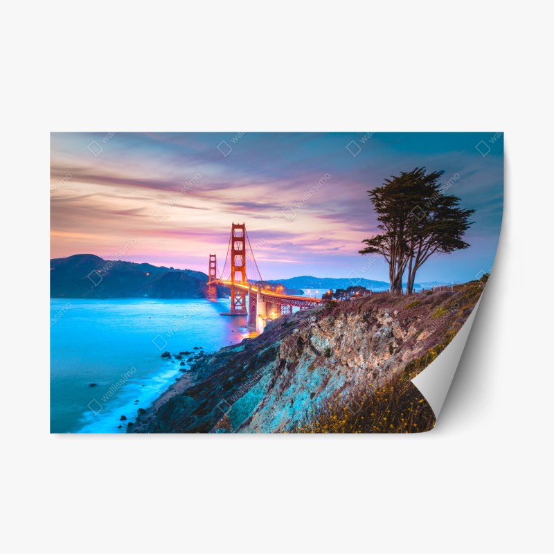 Repositionierbarer Aufkleber schwarzer marmor mit weißen adern – Wallnifity®