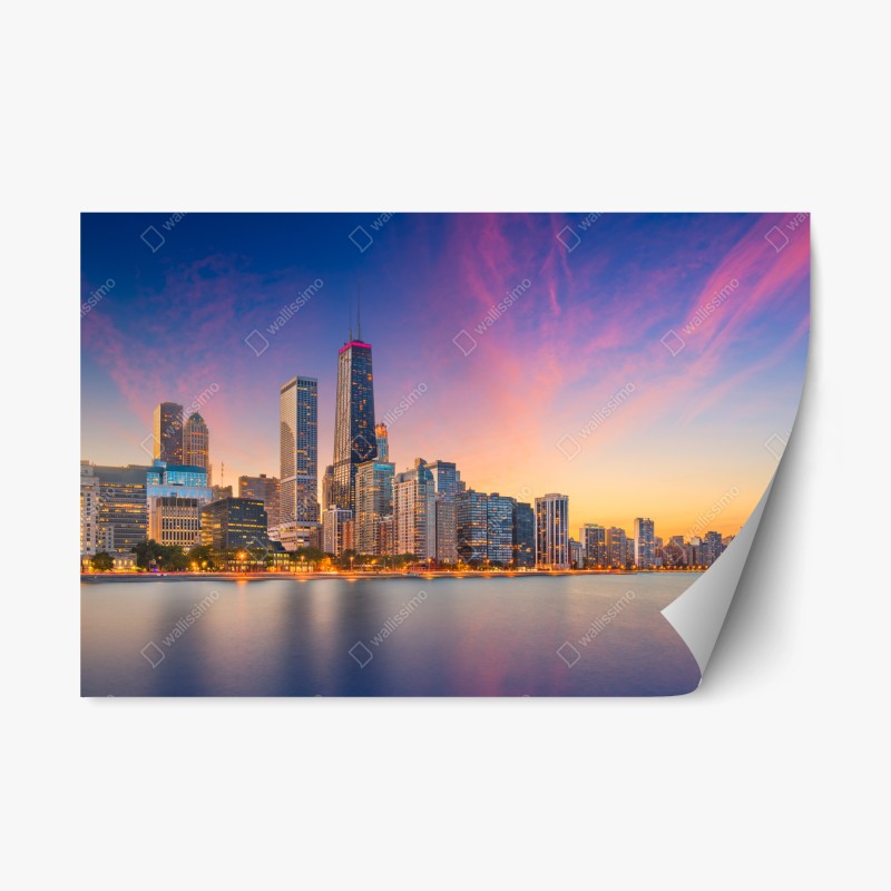 Repositionierbarer Aufkleber bunte mediterrane gasse – Wallnifity®