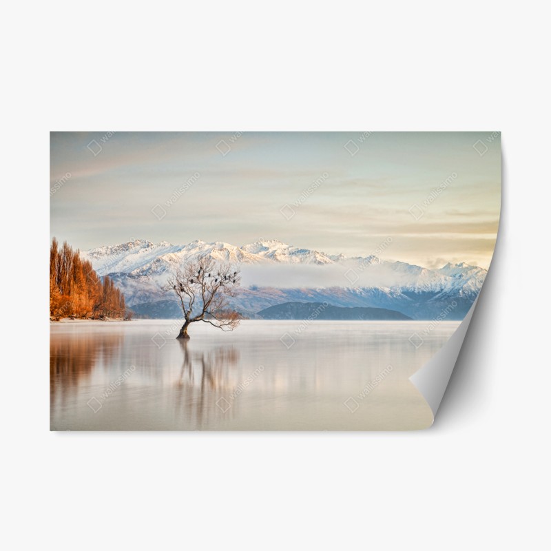 Repositionierbarer Aufkleber leuchtende tropische vögel und blumen – Wallnifity®