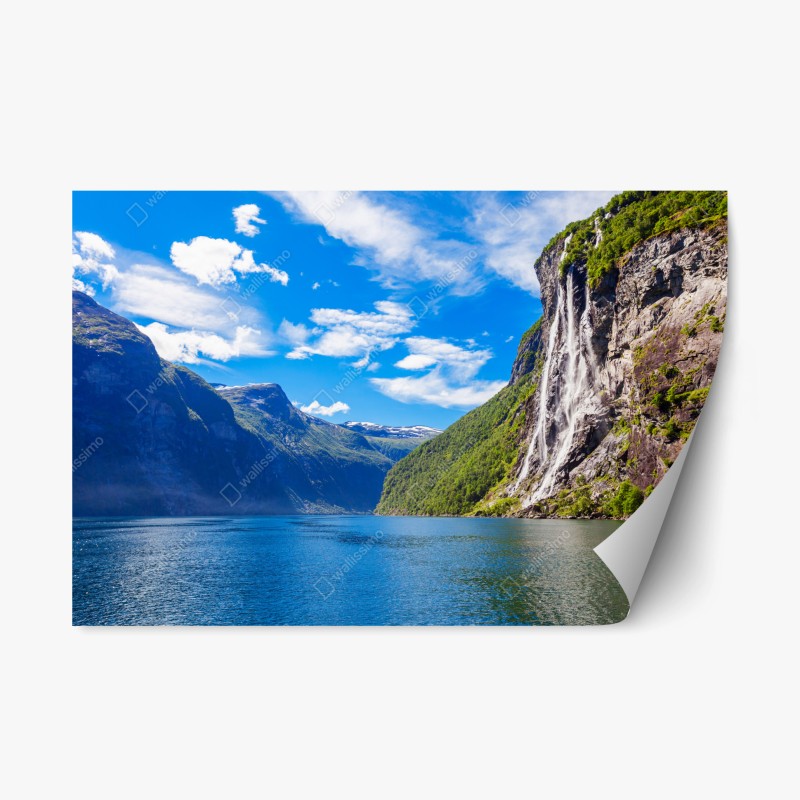 Repositionierbarer Aufkleber sonnenbeschienene bergstraße zum vulkan – Wallnifity®