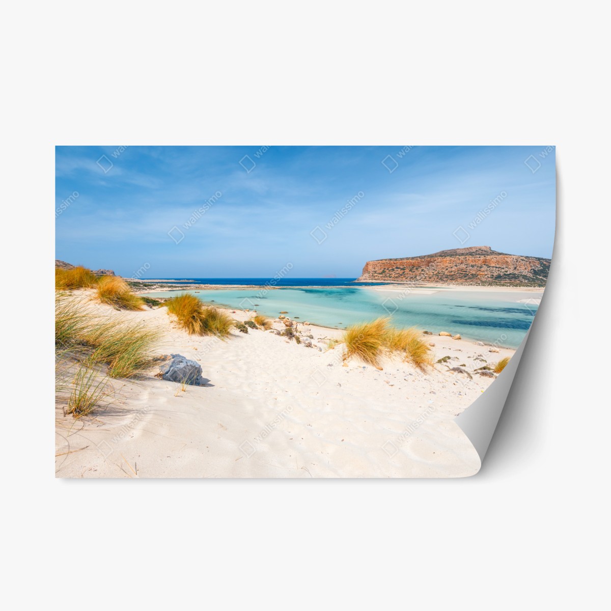 Repositionierbarer Aufkleber lagune Balos, Kreta: türkisser traum – Wallnifity®