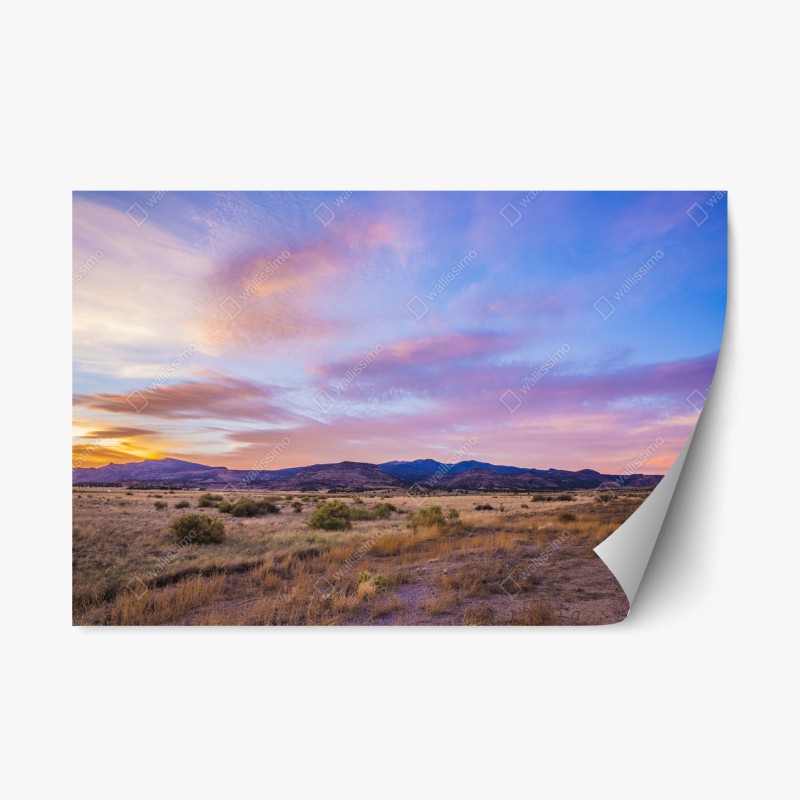 Repositionierbarer Aufkleber zartes beiges muster mit vögeln und ästen – Wallnifity®