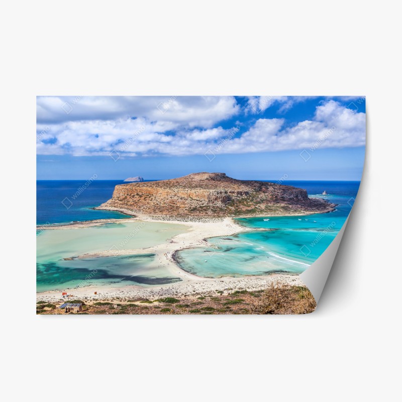 Repositionierbarer Aufkleber lebendige Skyline von Istanbul über dem Bosporus – Wallnifity®