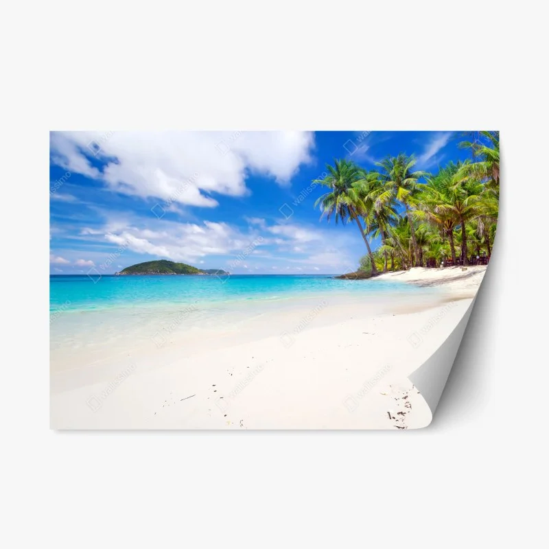 Repositionierbarer Aufkleber majestätischer schneebedeckter berggipfel – Wallnifity®