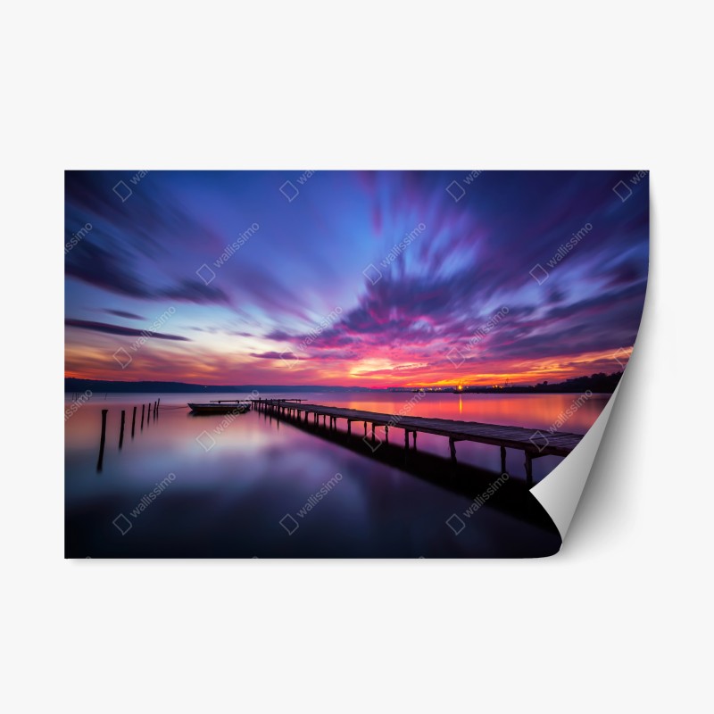 Repositionierbarer Aufkleber elegantes pfauen- und blumenmuster – Wallnifity®