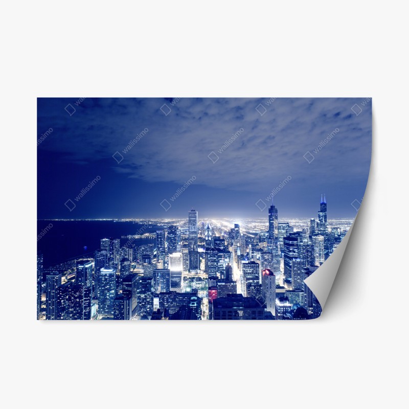 Repositionierbarer Aufkleber sonnenbeschienenes rapsfeld im abendlicht – Wallnifity®