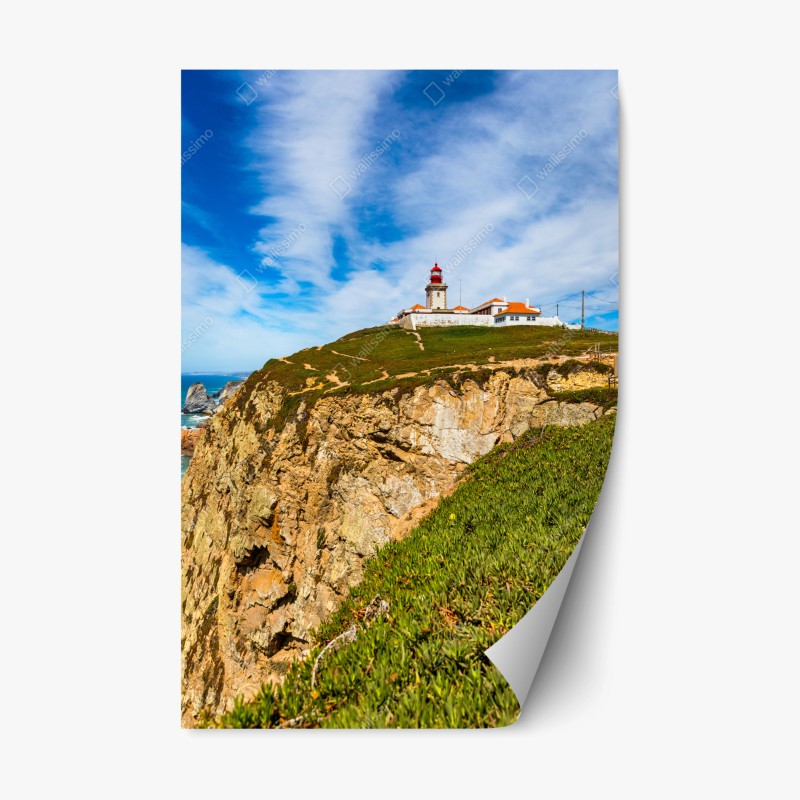 Repositionierbarer Aufkleber dunkelblaue marmor-abstraktion mit goldenen adern – Wallnifity®