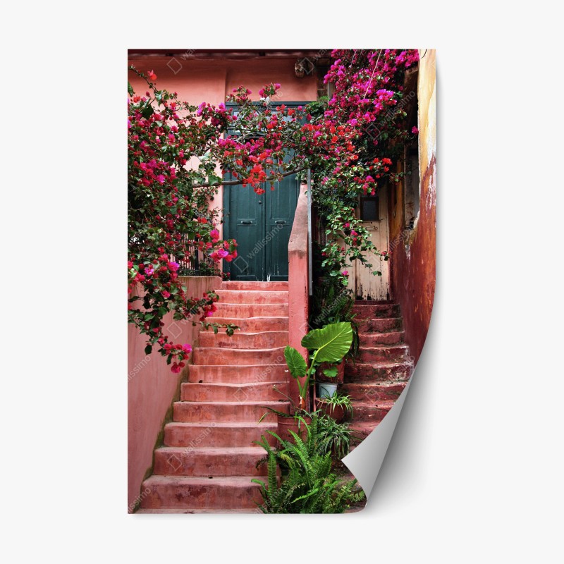 Repositionierbarer Aufkleber majestätischer schneebedeckter berggipfel – Wallnifity®