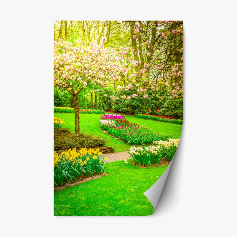 Repositionierbarer Aufkleber elegantes pfauen- und blumenmuster – Wallnifity®