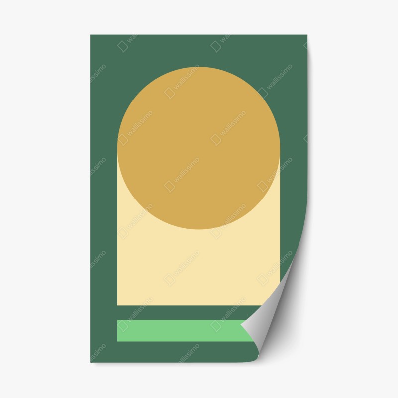 Repositionierbarer Aufkleber lebhaftes muster mit orangenscheiben – Wallnifity®