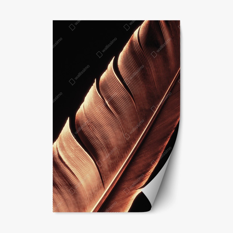 Repositionierbarer Aufkleber goldenes sonnenuntergangspanorama am strand mit Tafelberg – Wallnifity®