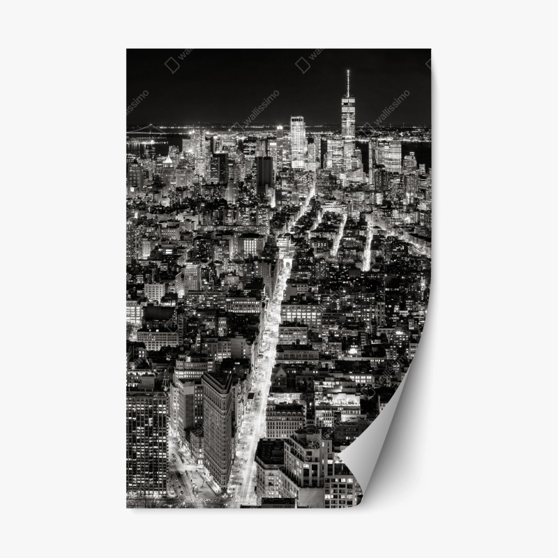 Repositionierbarer Aufkleber majestätische gipfel über grünen hügeln – Wallnifity®