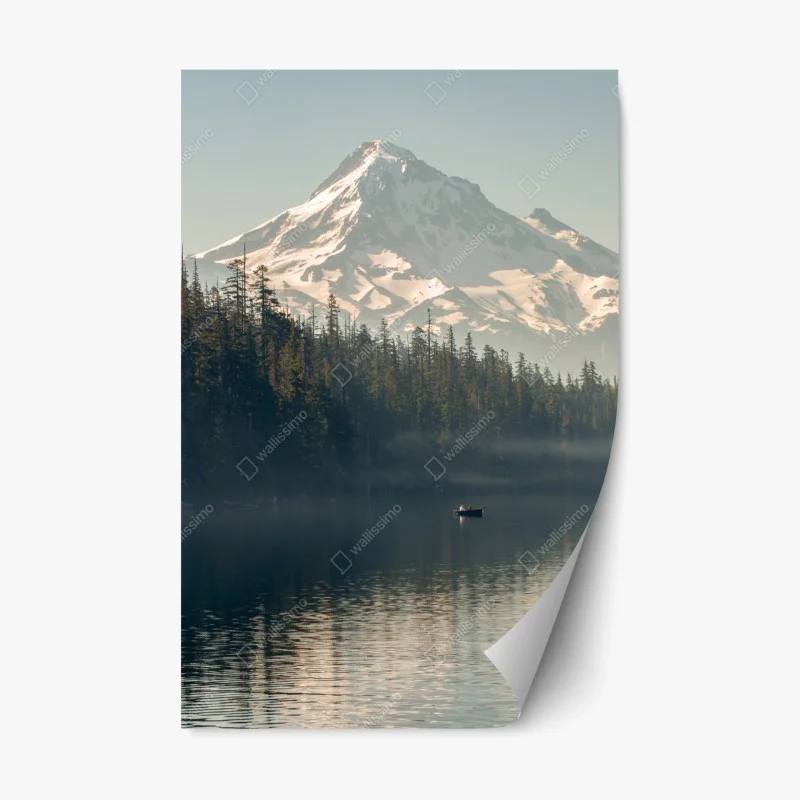 Repositionierbarer Aufkleber ruhige seebrücke über stillem meer – Wallnifity®