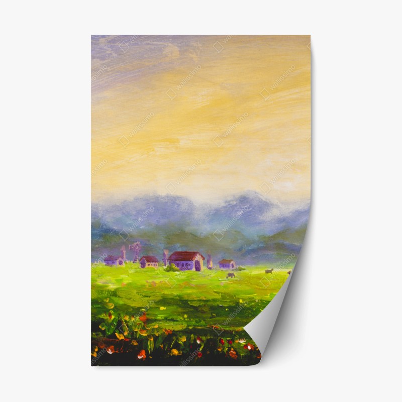 Repositionierbarer Aufkleber ruhige seebrücke über stillem meer – Wallnifity®