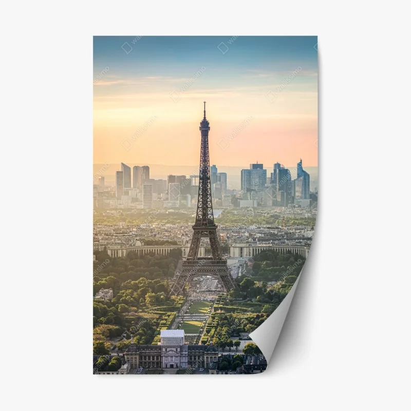 Repositionierbarer Aufkleber Paris skyline mit dem Eiffelturm