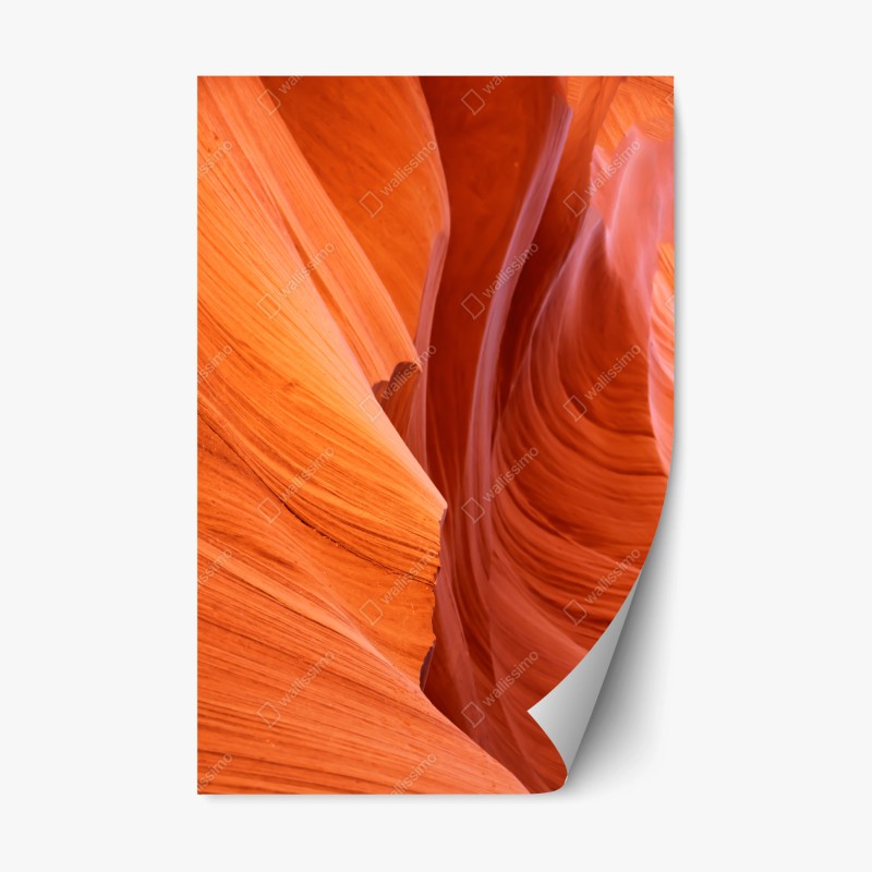 Repositionierbarer Aufkleber buntes mediterranes kliffdorf am meer – Wallnifity®