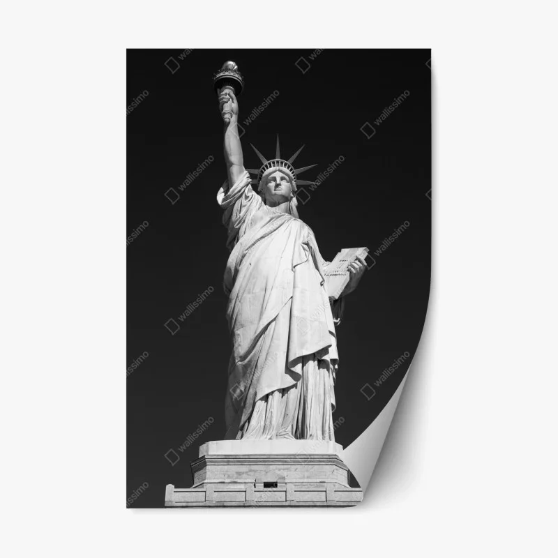 Repositionierbarer Aufkleber Freiheitsstatue in monochrom