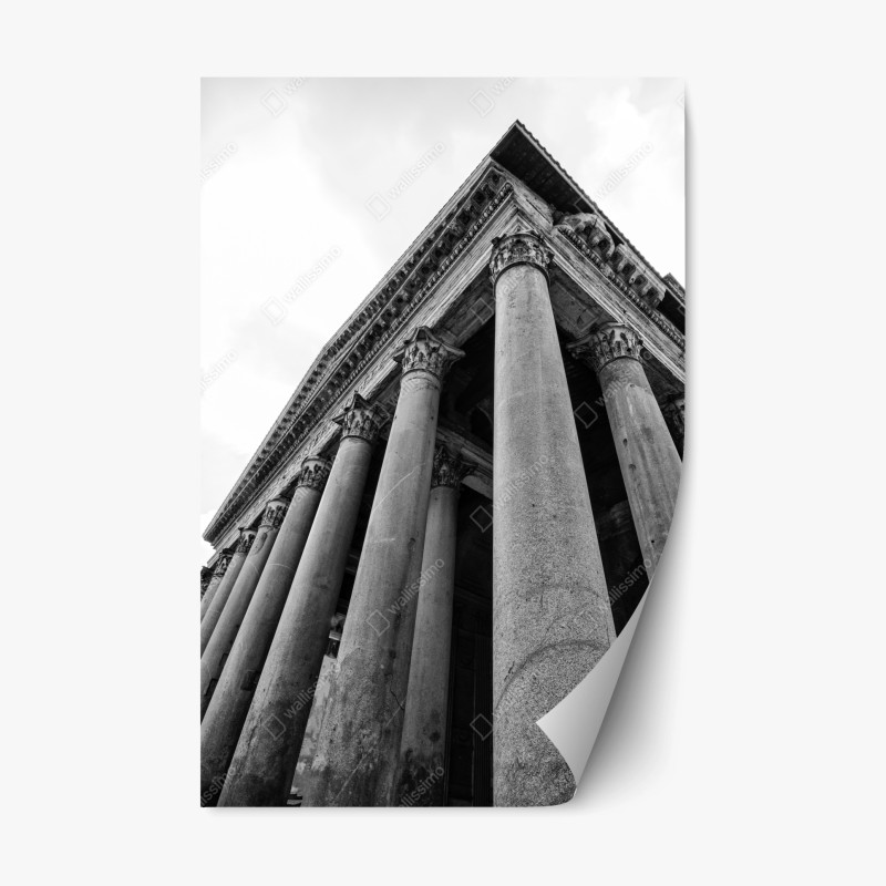 Repositionierbarer Aufkleber lebendige New York skyline bei sonnenuntergang – Wallnifity®