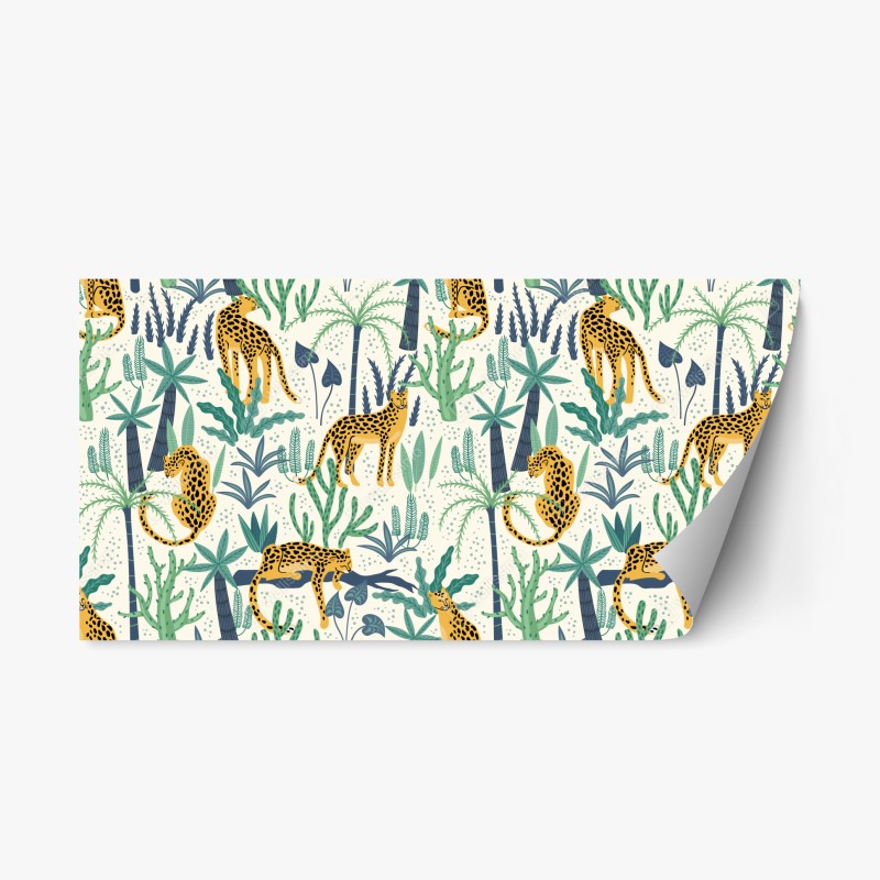 Repositionierbarer Aufkleber türkis wellenmuster für das interieur – Wallnifity®