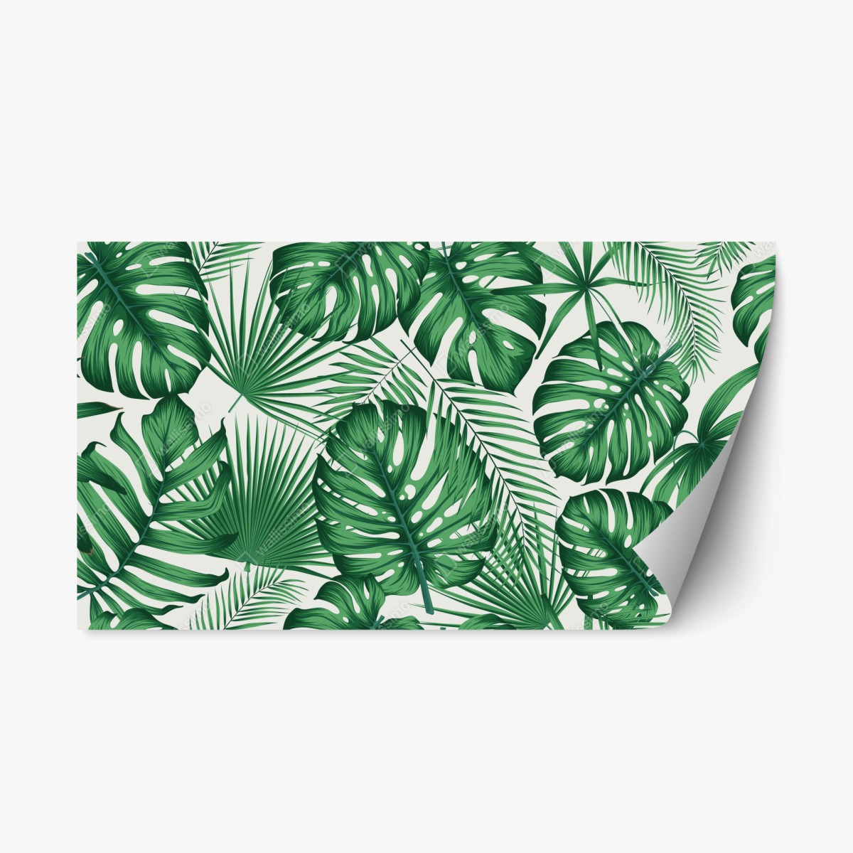 Repositionierbarer Aufkleber tropisches monstera- und palmblättermuster – Wallnifity® Repositionierbarer Aufkleber tropisches monstera- und palmblättermuster – Wallnifity®