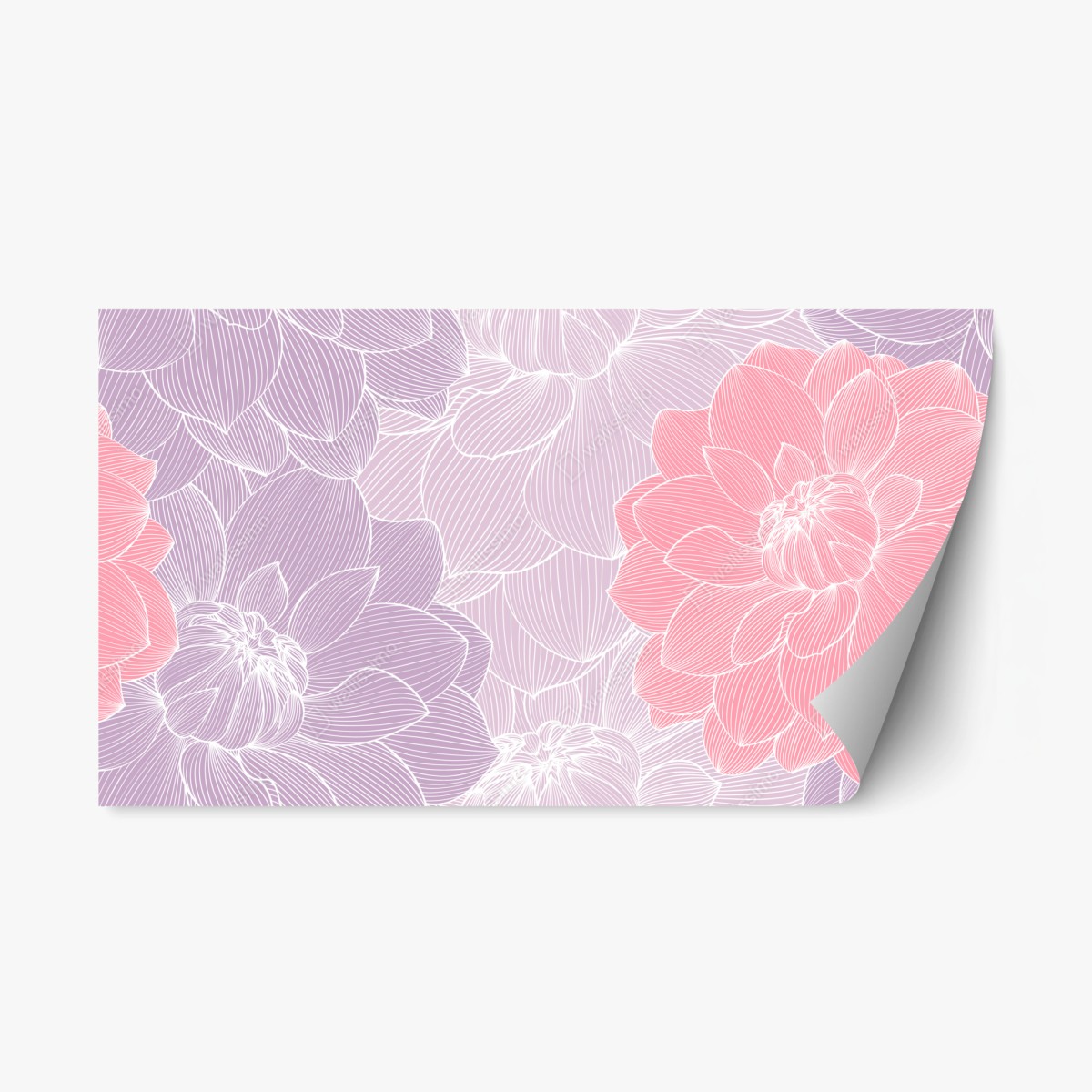 Repositionierbarer Aufkleber zartes pastell blumenmuster – Wallnifity®