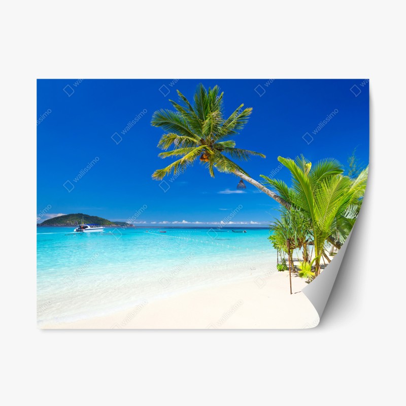 Repositionierbarer Aufkleber ruhige seebrücke über stillem meer – Wallnifity®