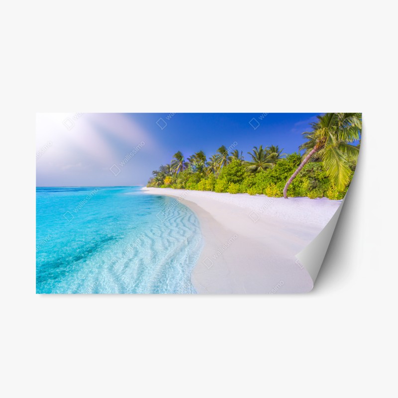 Repositionierbarer Aufkleber tropischer türkisstrand